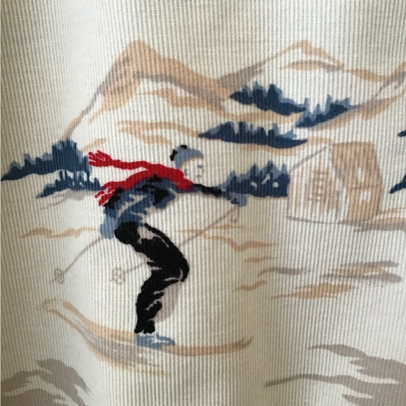 Vintage Novelty Print Victorian Winter Eddie Bauer Shirt - Picture 3 of 8